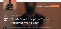 2X Tickets nebeneinander Travis Scott Frankfurt, am 27.07 Bayern - Würzburg Vorschau