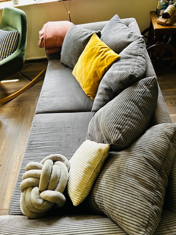 Sofa Grau Cord in Hünxe