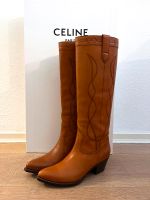 Celine Western-Stiefel Kniehoch Cognac Braun Kalbleder Boots 40 Eimsbüttel - Hamburg Rotherbaum Vorschau