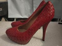 High Heels lederoptik rot Größe 39 Niedersachsen - Stadthagen Vorschau