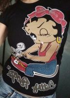 Betty Boop Shirt T-Shirt Top Strasssteine S/M NEU Berlin - Hohenschönhausen Vorschau