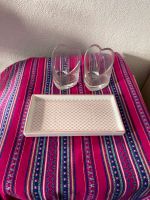 Vintage Herz teelicht Glas teelichtglas Tablett Rosa weiß Keramik München - Au-Haidhausen Vorschau