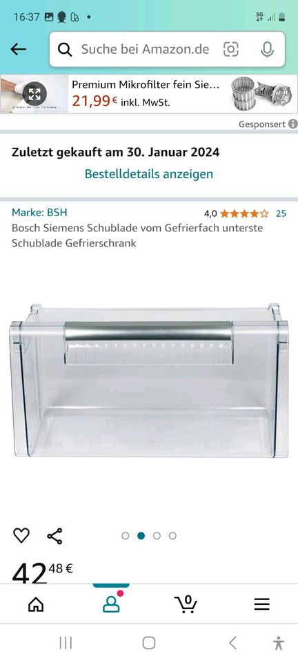 Gefrierschrank Schubladen neu Bosch/Siemens in Isseroda