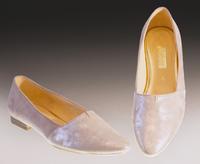 Gabor Velourleder-Slipper in beige mit Metallic-Effekt Hessen - Kiedrich Vorschau