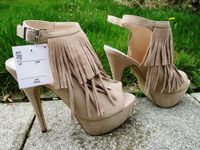 La Strada Wildleder Peeptoes Plateau/Slingback High Heels Gr.39 Bayern - Gersthofen Vorschau