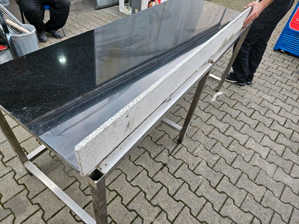 Marmortisch Marmor Edelstahl Gastro XL Tisch Arbeitstisch in Rheinberg