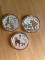 3x 5 oz Silbermünzen Lunar 3 Ochse Tiger und Hase Nordrhein-Westfalen - Gütersloh Vorschau