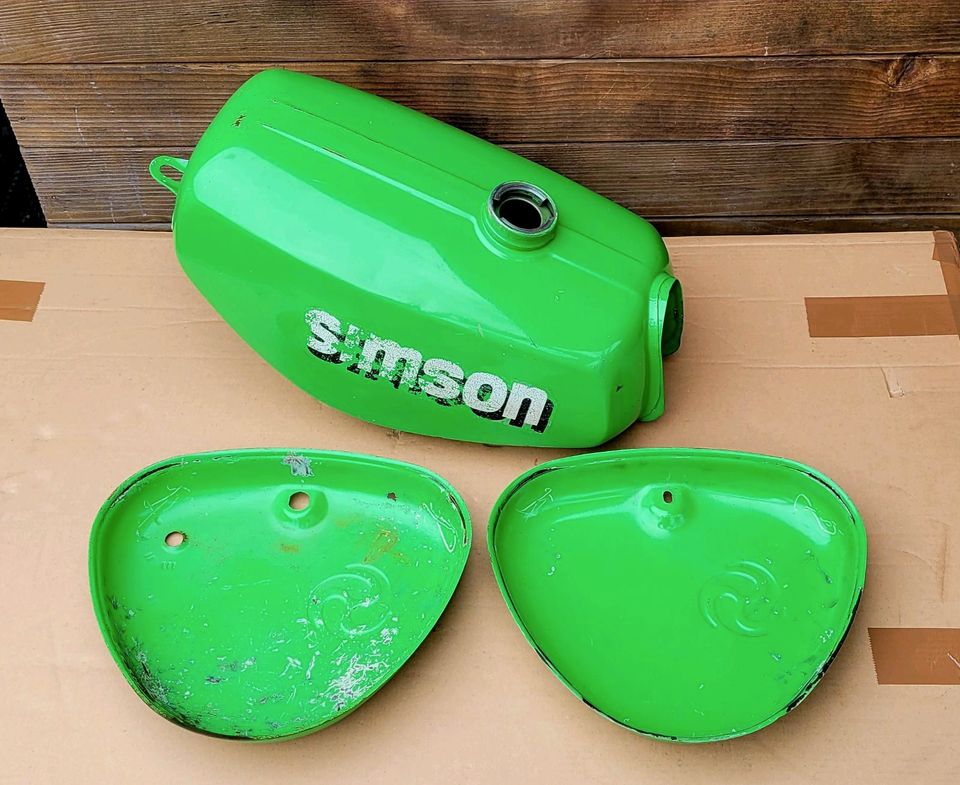 Simson S51 Tankset Saftgrün Originallack DDR Moped Tuning Patina in Neuruppin