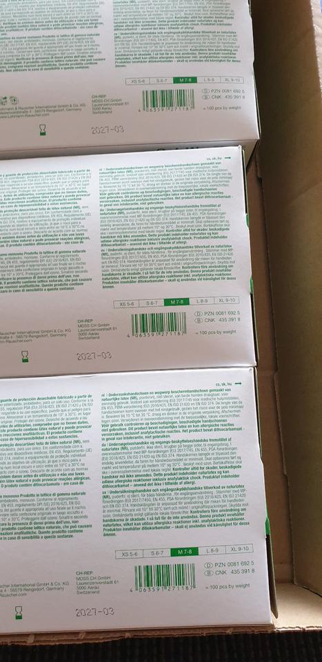 6 x LR Sentina Ambidextrous NP Latex  Handschuhe  Gr. M 7-8 in Hennef (Sieg)