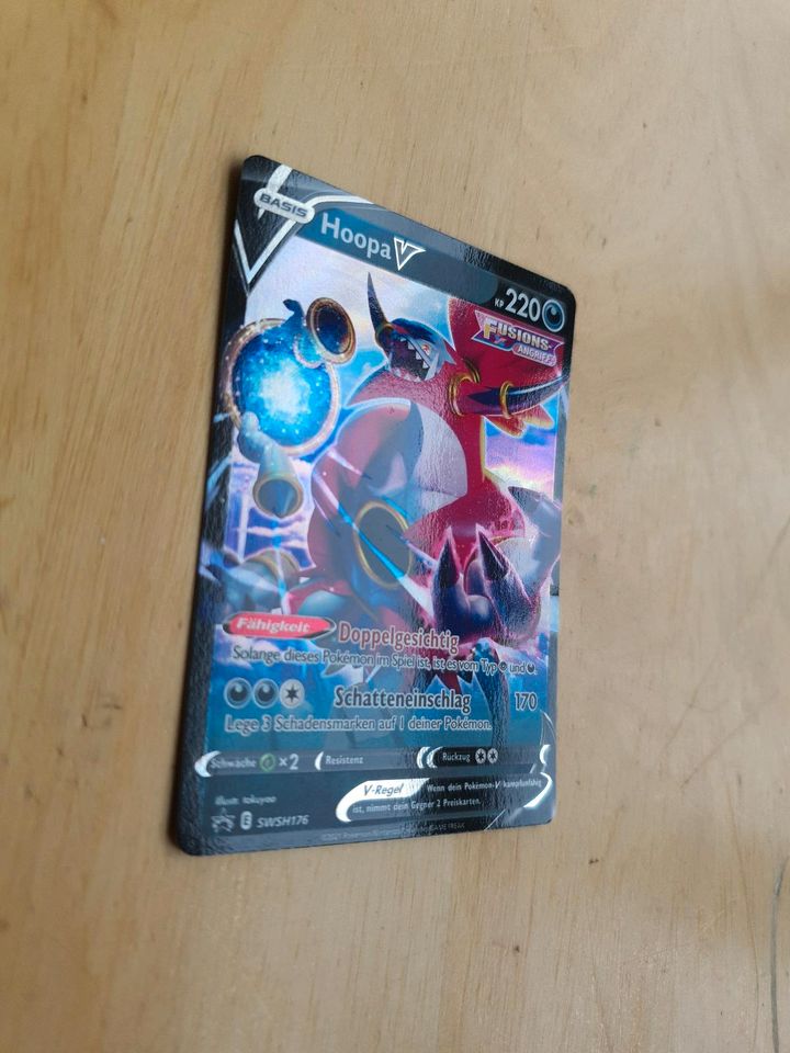 Pokemon Promo Holo V-Karte, "Hoopa V", dt., original in Steinhöring