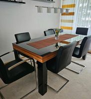Wohnzimmer-Set Sideboard Esstisch Stühle Regale schwarz Hochglanz Nordrhein-Westfalen - Wülfrath Vorschau