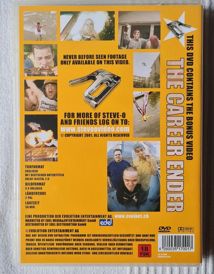 Steve-O DVD Jackass TV-Show Bonus The Career Ender Gut Zustand in Datteln