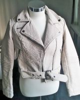 Warme Bikerjacke Jacke Kunstlederjacke beige dickes Material Hessen - Hanau Vorschau