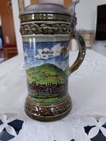 Bierkrug aus Porzellan mit Zinndeckel / Goßlar um 1650 Hessen - Grünberg Vorschau