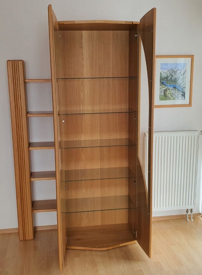 NP2145€ MUSTERRING Vitrine EICHE natur MASSIVHOLZ Vitrinenschrank in Saarwellingen