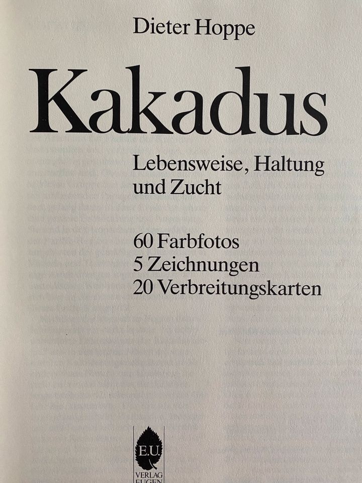 Buch Dieter Hoppe KAKADUS Exotische Ziervögel 204 S. in Stuttgart