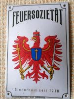 Original gewölbtes Emaille Schild Feuersozietät Brandenburg - Lauchhammer Vorschau
