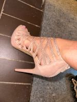 Hohe Schuhe High Heels Pups 38 Glitzer beige Kreis Pinneberg - Ellerbek Vorschau