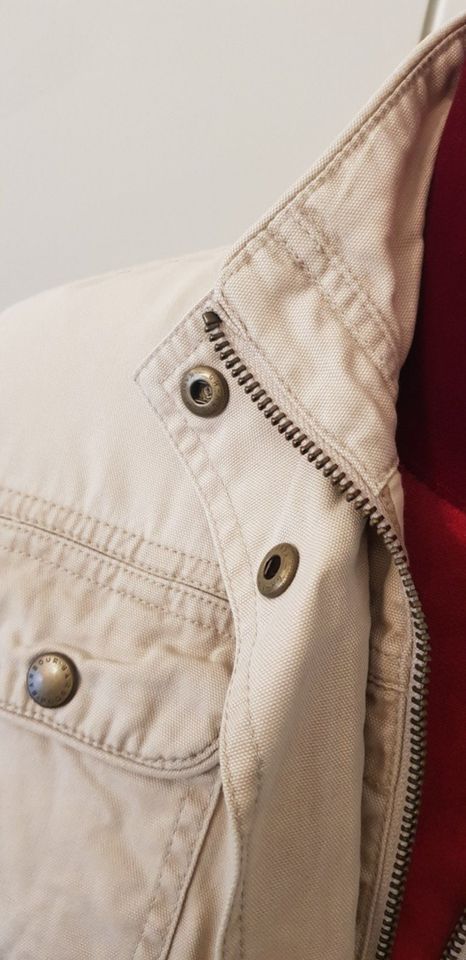 Barbour Jacke beige Baumwolle 36 Stehkragen in Essen