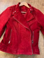 Bikerjacke Lederjacke Echtleder Wildleder rot wie neu Baden-Württemberg - Schriesheim Vorschau