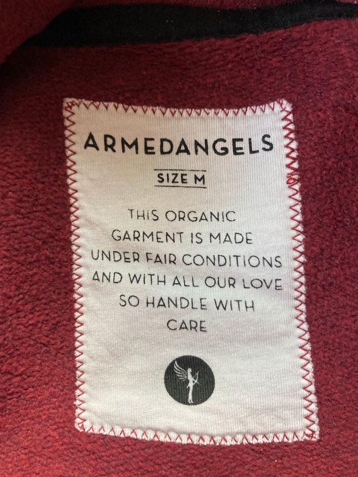 Sweatshirt Armedangels M rot gestreift Rollkragen in Schwerte