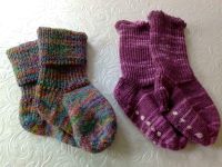 Zwei Paar selbstgestrickte Babysocken Bayern - Effeltrich Vorschau