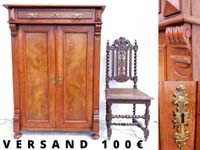 Gründerzeit Vertiko um 1880 Nussbaum Kommode Schrank Antik Shabby Sachsen-Anhalt - Gommern Vorschau