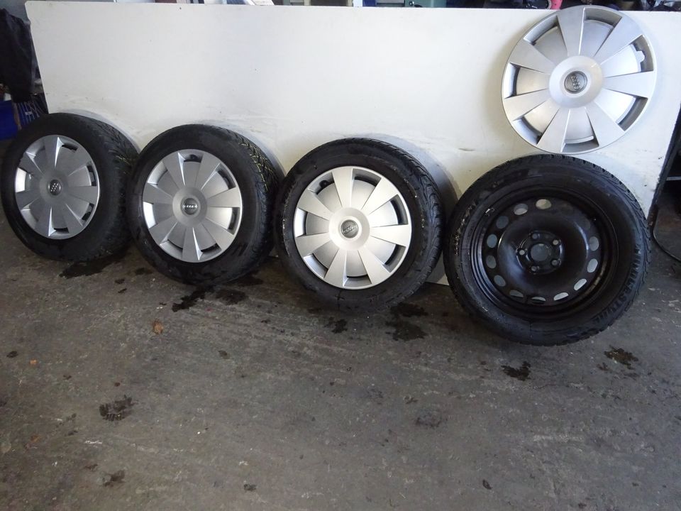 4x Audi Stahlfelgen 16 Zoll + 4x Bridgestone Blizzak Reifen in Florstadt