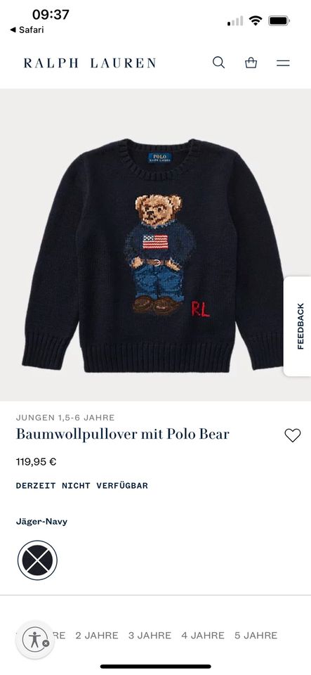 Ralph Lauren Strick Pullover Bear in München