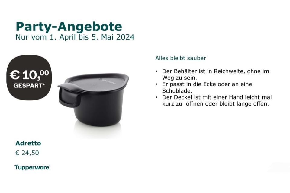 April Angebote von Tupperware Tupper in Frohburg