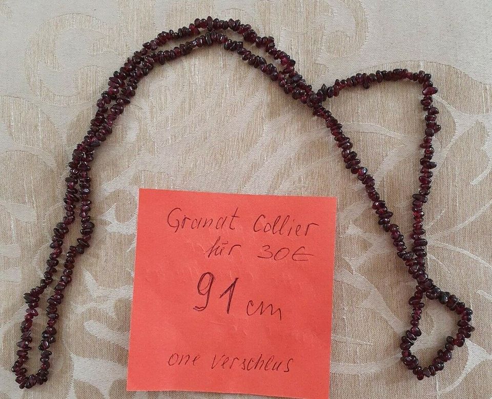 Ungeschlifener Granat Collier Kette für 20€ in Genthin