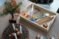 Funkelbrocken Sortierspiel im Schraubglas mit Vorlagen Montessori Bonn - Geislar Vorschau