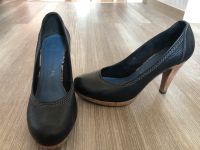 Schwarze Leder High Heels 38 Bayern - Obertraubling Vorschau