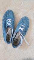 Stoffschuhe jeans punkte Gr.39 sommerschuhe Niedersachsen - Schiffdorf Vorschau