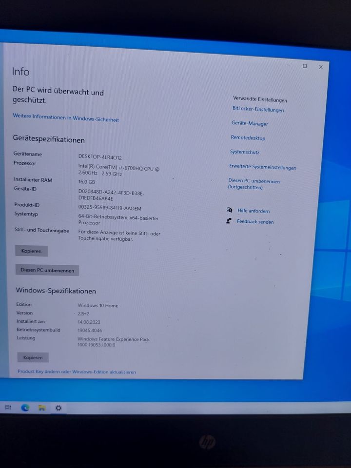 Omen Gamer Laptop mit defekten Akku und neuem Netzteil in Bremerhaven