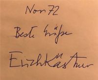 Erich Kästner (†1974) Original Autogramm November 1972 Essen - Bredeney Vorschau