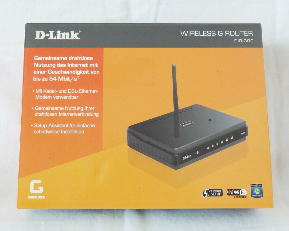 D-Link DIR-300 Wireless G Router - 4xLAN-Port - 10/100 Mbit/s in Andernach