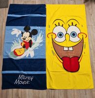 Duschtuch großes Handtuch Kinder Mickey Mouse Sponge Bob Nordrhein-Westfalen - Lotte Vorschau