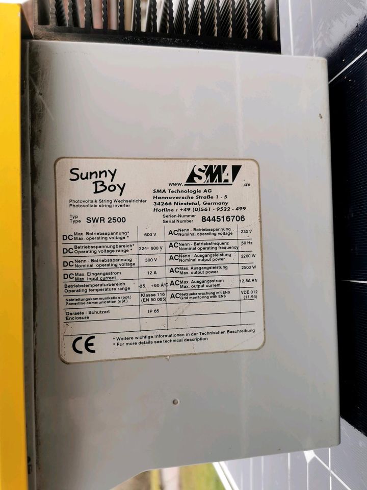 SMA Wechselrichter SWR 2500 in Tapfheim