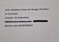 Garagenparzelle in Budenheim  zu vermieten ab Mai Rheinland-Pfalz - Budenheim Vorschau