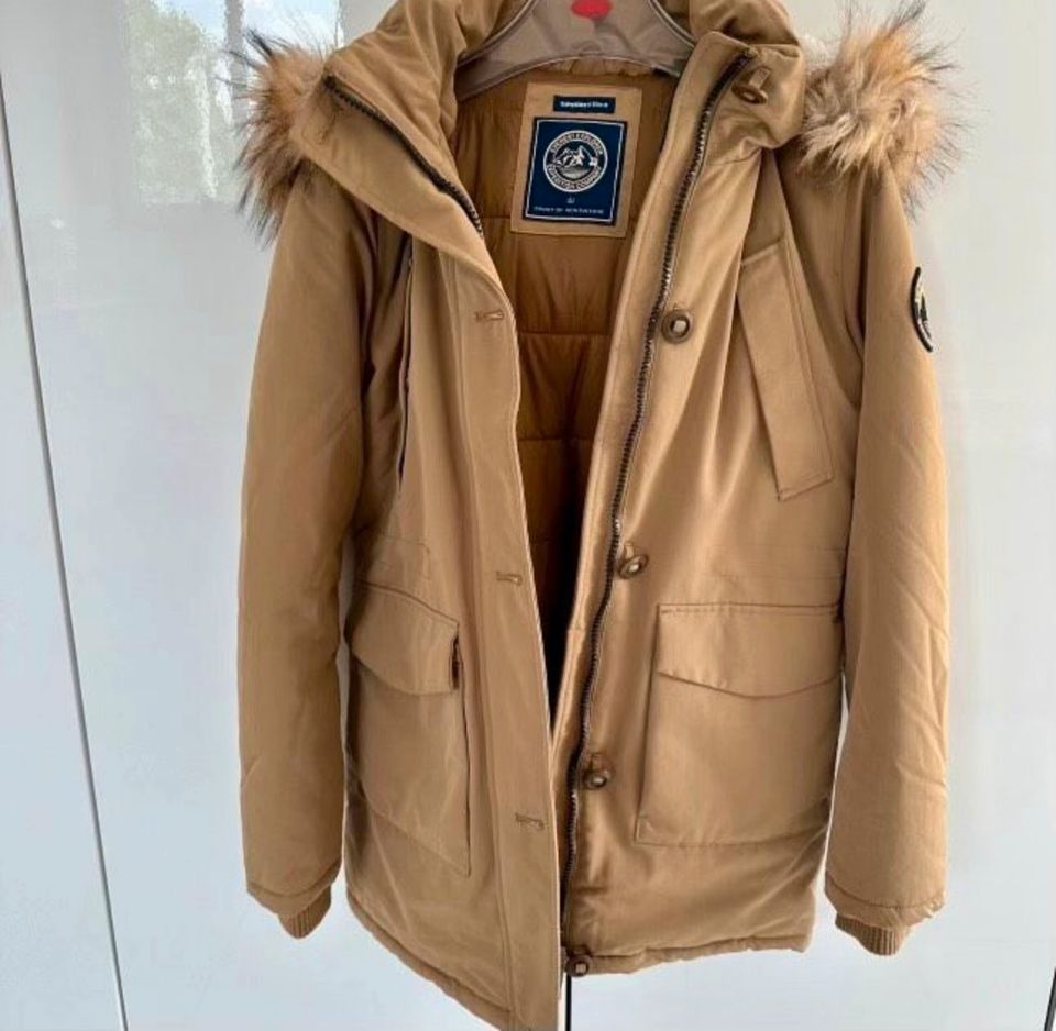 Superdry Damen Daunenjacke Winterjacke Gr. M in Cognac in Dinslaken