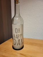 Oh happy day Flasche beleuchtete Dekoflasche Deko LED Batterien Nordrhein-Westfalen - Langerwehe Vorschau