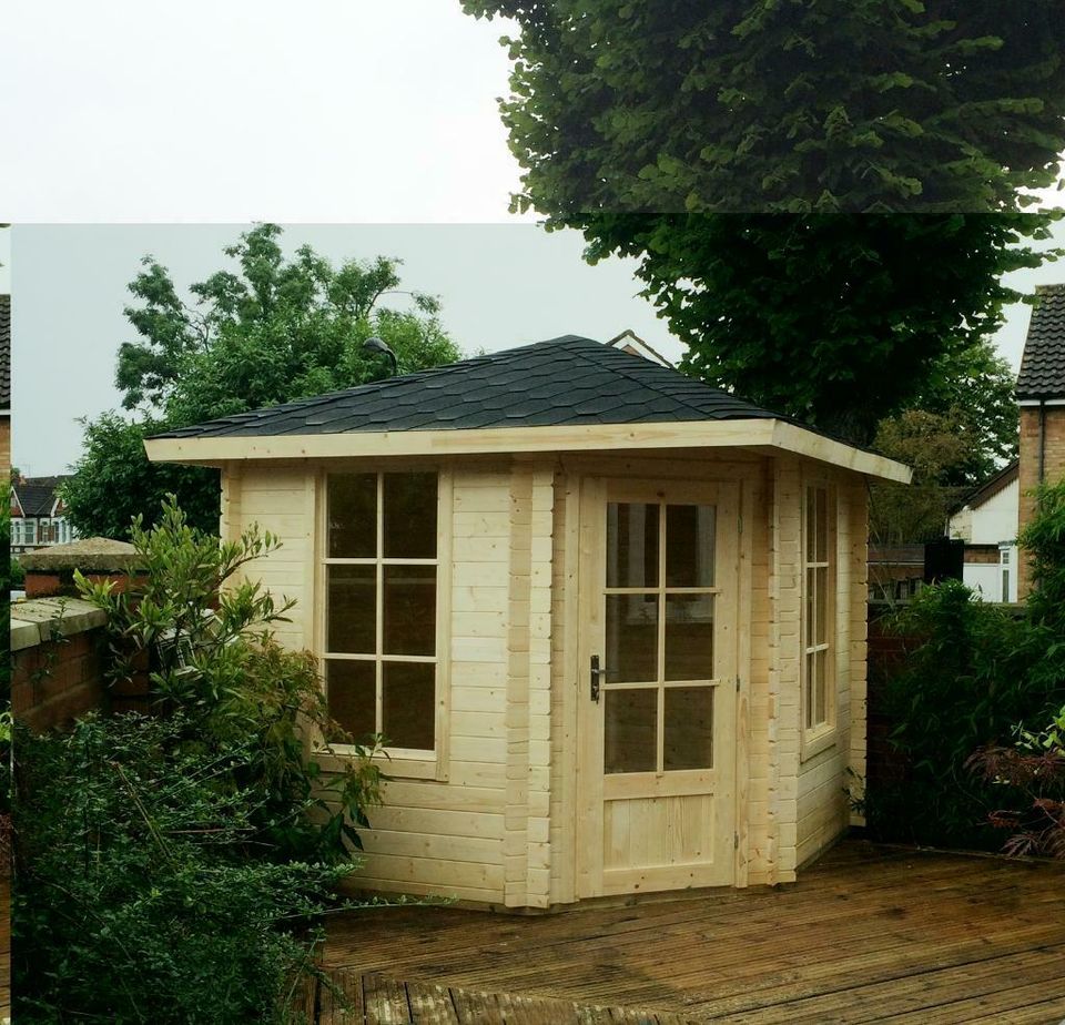 Agande Gartenhaus Blockhaus Gerätehaus Holz 260x260,40mm, 403921 in