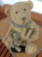 Teddybär mit kleinem Bärenbaby + Buch Hartplastik - Deko 23 cm Hannover - Bothfeld-Vahrenheide Vorschau