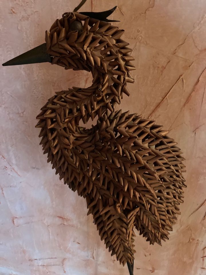 Vogel Storch aus Naturmaterialien in Werpeloh