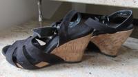 Graceland Keilabsatz Kork Sandalen schwarz Gr. 37 wenig getragen Sachsen - Brandis Vorschau