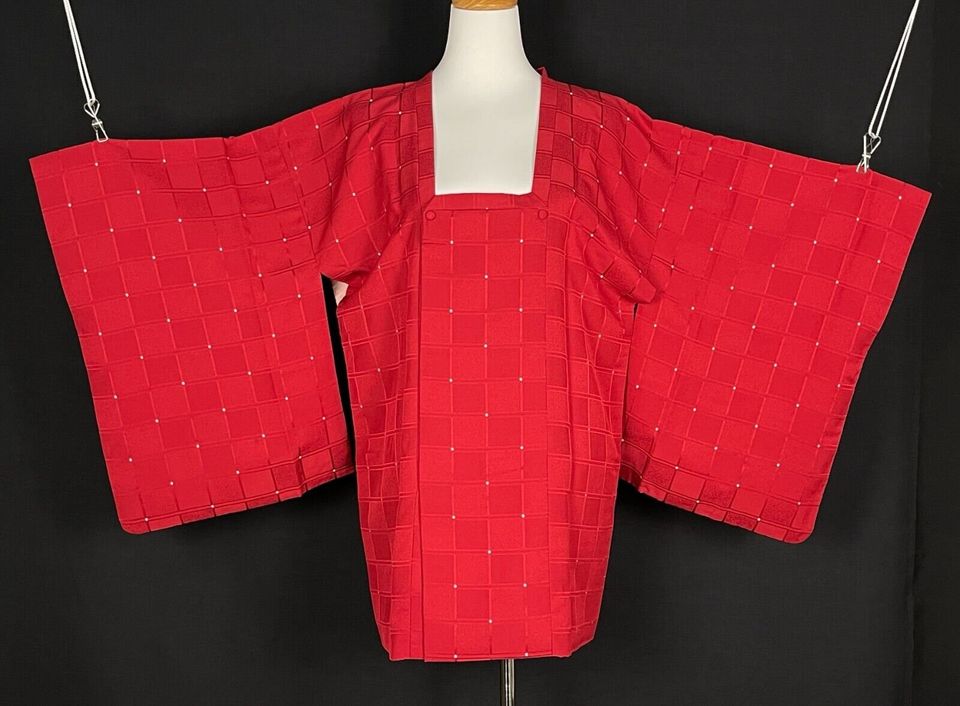 Vintage aus Japan: 100% Seide Haori MICHIYUKI Kimono Jacke Rot in Berlin