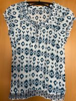 TOM TAILOR Bluse Sommerbluse Kurzarm Gr. 40/L weiß/blau, leicht Hessen - Idstein Vorschau