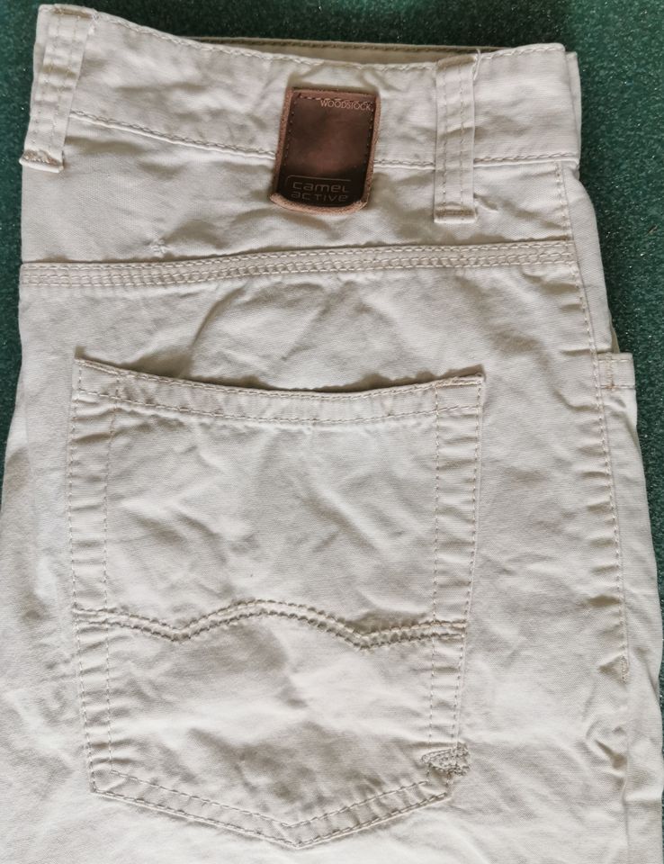 Sommer-Jeans "Camel active", Gr. 34/32, beige, Maße im Text in Zühlen (b Neuruppin)