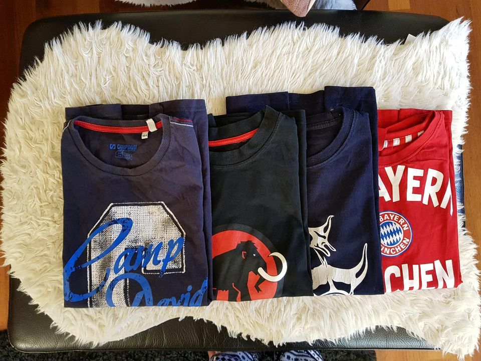 Set 4 T-Shirts Jungs Gr. 152, 164, S FC Bayern, Maldives, ... in Gars am Inn